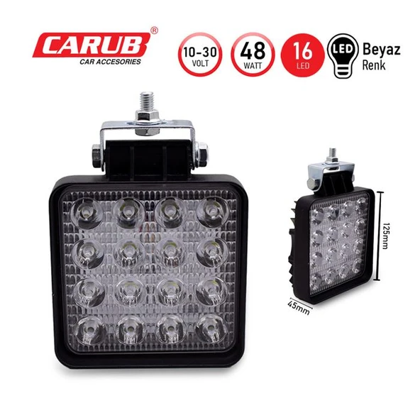 Çalışma Lambası Carub 16Ledli 24V/12V - Resim 2