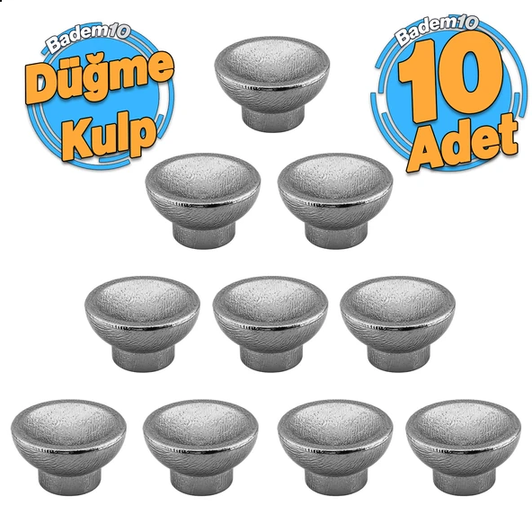 10 Adet Alegro Düğme Krom Mobilya Mutfak Dolap Dolabı Çekmece Kulpu Kulbu Plastik Altın Tek Vida Gümüş Kulp ürün görseli 1