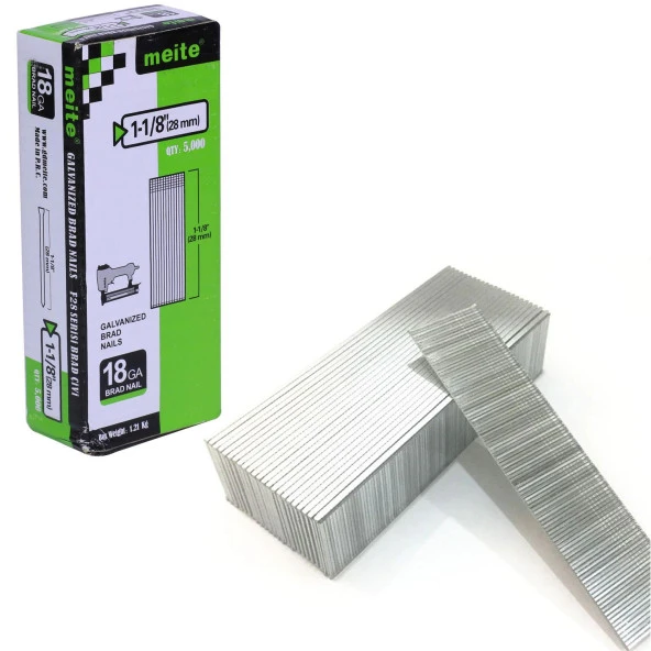 Meite F28 Tabanca Parke Galvanizli Brad Çivisi 28 mm 5000 Adet ürün görseli 1