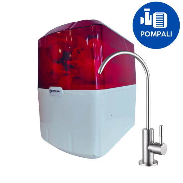 Hyperwell Premium Alkali ve Mineralli POMPALI Su Arıtma Cihazı - Kırmızı ürün görseli 1