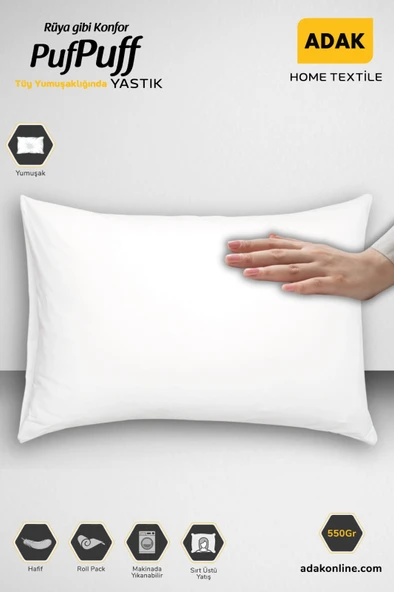 Adak Puf Puff Roll Pack Elyaf Yastık 50x70 Cm ürün görseli 1
