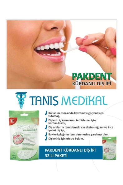 Pakdent 32'li Kürdanlı Diş İpi - Resim 2