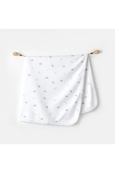 Andy Wawa Bebek Little King Blanket 85x90 Beyaz Battaniye AC25808 ürün görseli 1