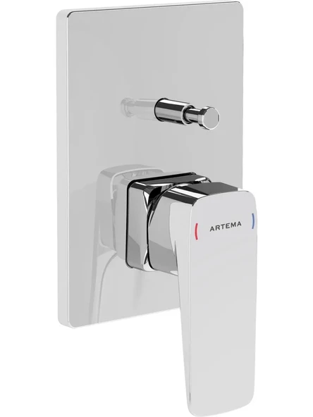Artema Root Square A42752 Ankastre Banyo Bataryası, Sıva Üstü, Krom ürün görseli 1
