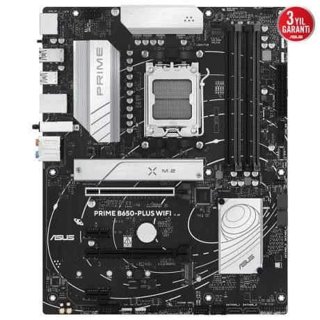 Asus Prime B650-PLUS Wifi B650 DDR5 7600 M.2 DP/HDMI PCI 4.0 AM5 Anakart ürün görseli 1