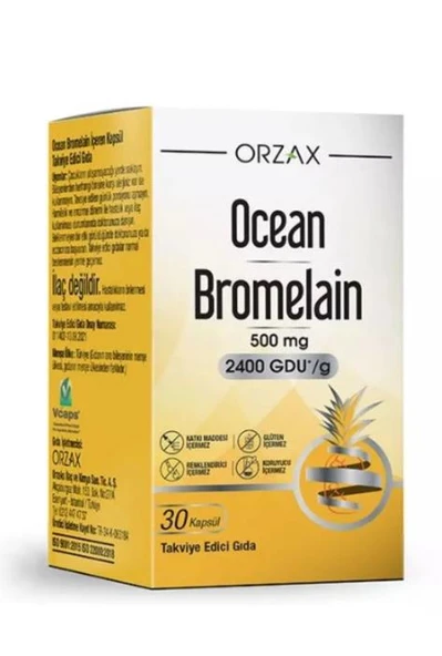 Orzax Ocean Bromelain 30 Kapsül ürün görseli 1