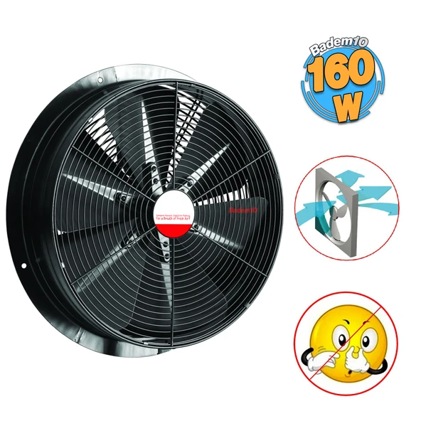 Havalandırma Aspiratörü Fanı 160 W Kirli Hava Kötü Koku Tahliye Metal Fan Vantilatör 350 mm ürün görseli 1