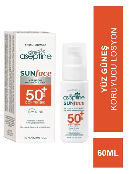 Cire Aseptine Sun Spf 50 Yüz Güneş Koruyucu Losyon 60 Ml ürün görseli 1