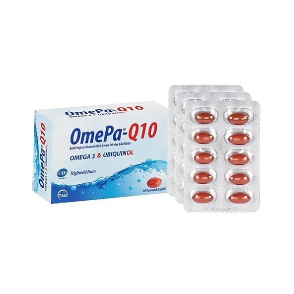 Omepa-Q10 Omega3 Ubiquinol 30 Kapsül ürün görseli 1