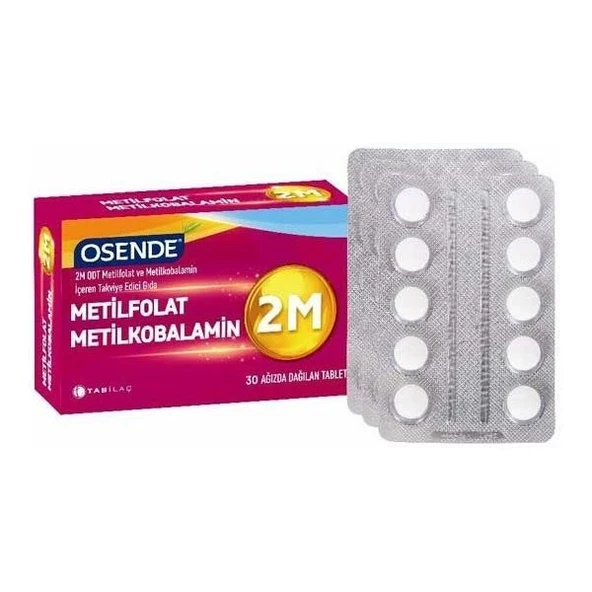 Osende 2M Metilfolat Metilkobalamin 30 Tablet ürün görseli 1