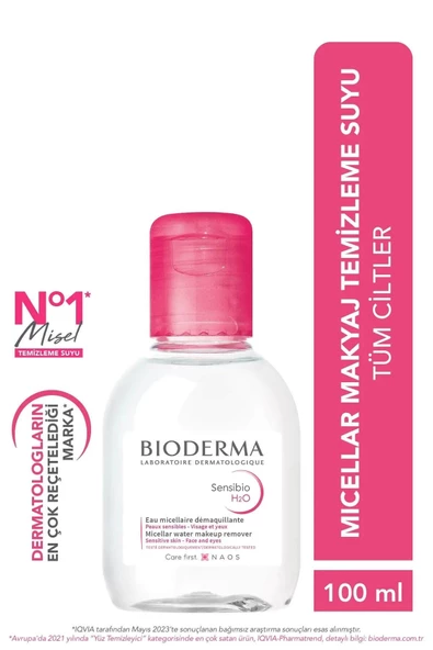 Bioderma Sensibio H2O Cilt ve Makyaj Temizleme Misel Suyu 100 ml ürün görseli 1