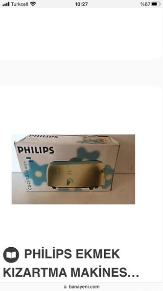 PHILIPS HD4853 EKMEK KIZARTMA MAKİNESİ ürün görseli 1