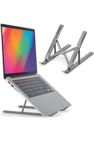 Ayarlanabilir 1.Sınıf Paslanmaz Aleminyum Alışım Telefon Notebook Laptop Macbook Yükseltici Stand ürün görseli 1