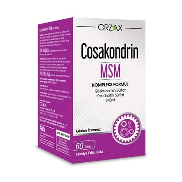 Orzax Cosakondrin MSM 60 Tablet ürün görseli 1