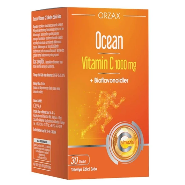 Orzax Ocean Vitamin C 30 Tablet - Resim 2