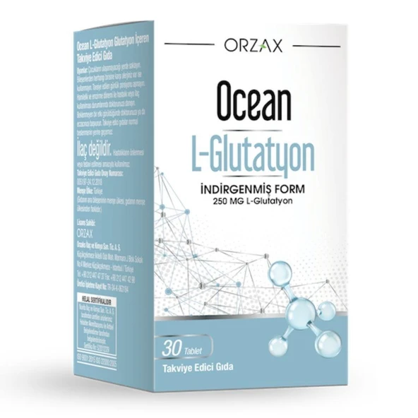 Ocean L-glutatyon Takviye Edici Gıda 30 Kapsül 250mg ürün görseli 1