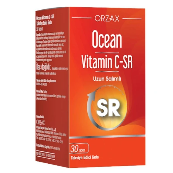 Orzax Ocean Vitamin C-SR 30 Tablet - Resim 2