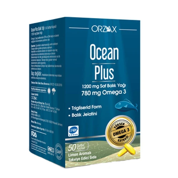 Orzax Ocean Plus Balık Yağı 50 Kapsül ürün görseli 1