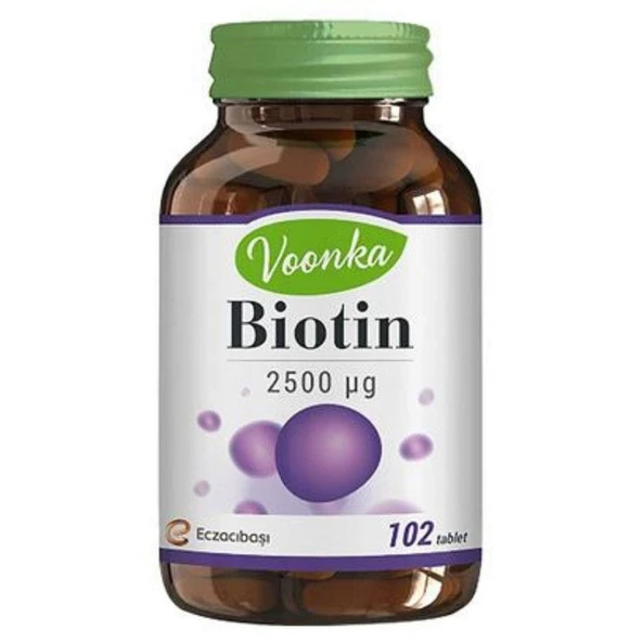 Voonka Biotin İçerikli Takviye Edici Gıda 102 Tablet ürün görseli 1