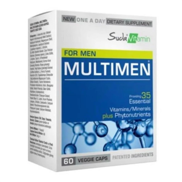 Suda Vitamin Multimen Men Multivitamin 60 Bitkisel Kapsül ürün görseli 1