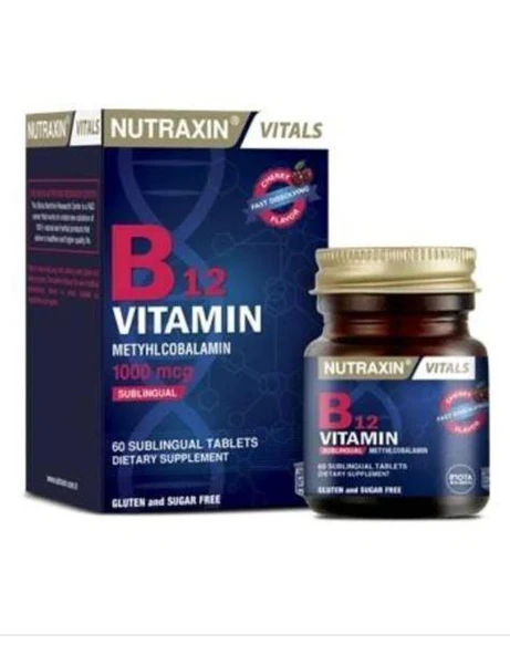 Nutraxin B12 Vitamin 1000mcg 60 Tablet ürün görseli 1