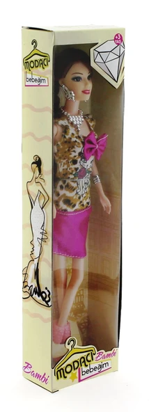 Bambi Kedi Desenli Moda Bebek - Resim 3
