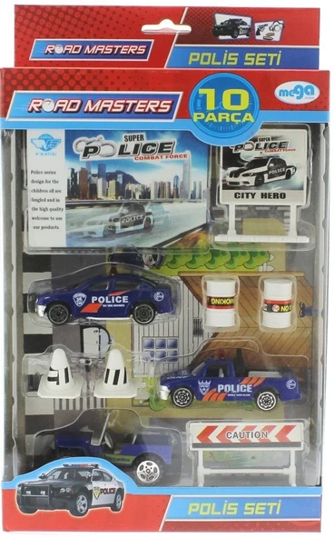 Die cast Polis Seti 10 Parça ürün görseli 1