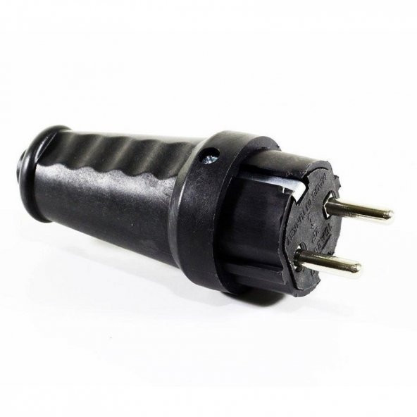 KAUÇUK ERKEK FİŞ MONOFAZE 220 V ürün görseli 1