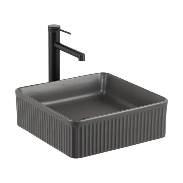 LENA TEZGAHÜSTÜ LAVABO (MAT FÜME) E-W1003MF ürün görseli 1