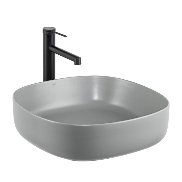 LENA TEZGAHÜSTÜ LAVABO (MAT GRİ) E-W1203MG ürün görseli 1