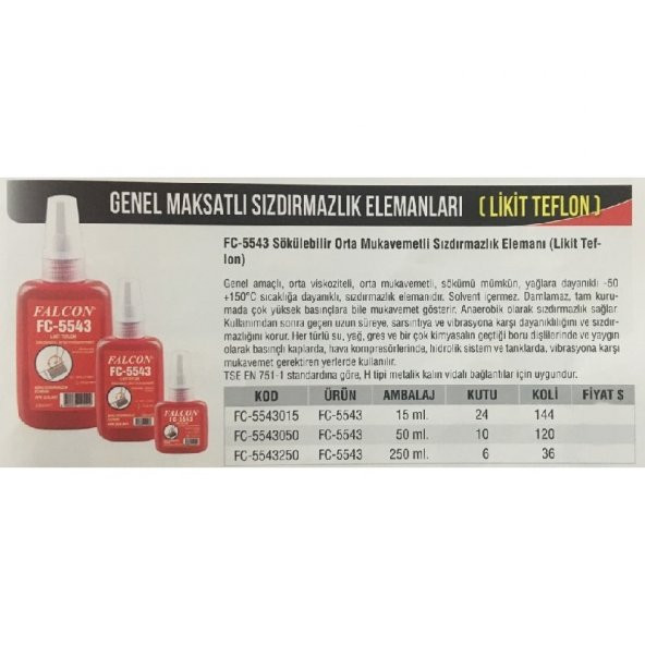 FALCON FC-5543 LİKİT TEFLON 50 ML ürün görseli 1