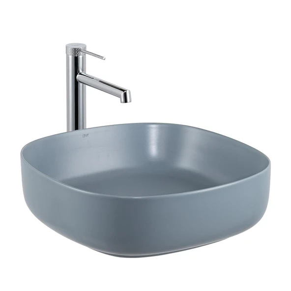 LENA TEZGAHÜSTÜ LAVABO (MAT MAVİ) E-W1203MM ürün görseli 1