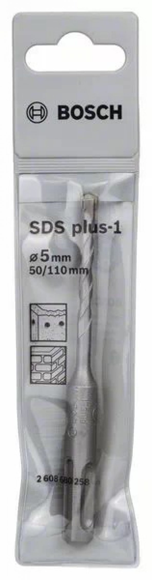 BOSCH SDS PLUS-1 BETON DELME UCU 5 mm 100/160 2608680259 ürün görseli 1