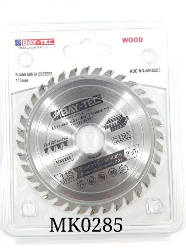 BAY-TEC ELMAS SUNTA DESTERE 115MM - Resim 3