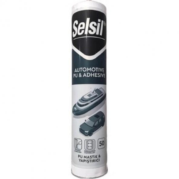 SELSİL PU MASTİK ÇELİK SİLİKON GRİ 280 ML ürün görseli 1