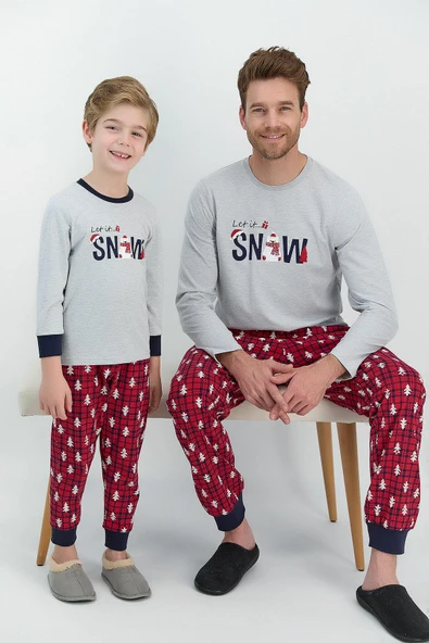 Roly Poly 2548 Let İt Snow Grimelanj Erkek Çocuk Pijama Takımı ürün görseli 1