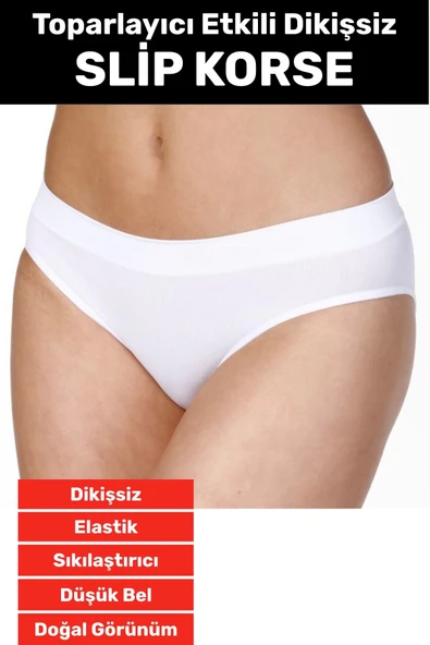 Özel Üretim İz Göstermez Düşük Bel Sıkılaştırıcı İnceltici Vücut Toparlayıcı Dikişsiz Slip Korse ürün görseli 1