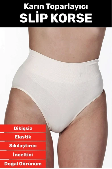 Özel Üretim İz Göstermez Yüksek Bel Sıkılaştırıcı İnceltici Karın Toparlayıcı Dikişsiz Slip Korse ürün görseli 1