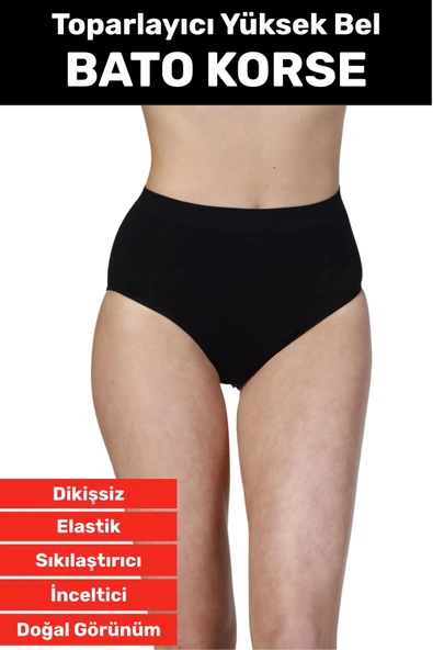 Özel Üretim İz Göstermez Yüksek Bel Sıkılaştırıcı İnceltici Vücut Toparlayıcı Dikişsiz Bato Korse ürün görseli 1