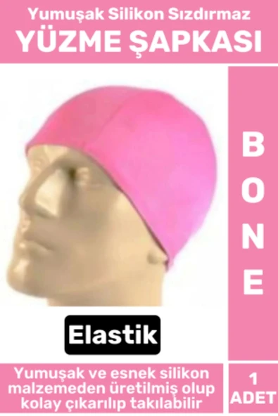 Premium Su Geçirmez Elastik Yumuşak Yüzücü Havuz Deniz Yüzme Şapkası Silikon Bone 1 Adet ürün görseli 1