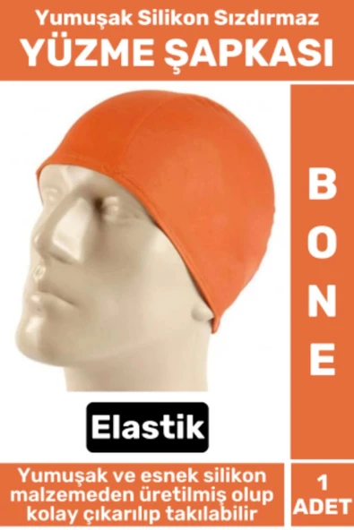 Premium Su Geçirmez Elastik Yumuşak Yüzücü Havuz Deniz Yüzme Şapkası Silikon Bone 1 Adet ürün görseli 1