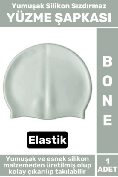 Premium Su Geçirmez Elastik Yumuşak Yüzücü Havuz Deniz Yüzme Şapkası Silikon Bone 1 Adet ürün görseli 1