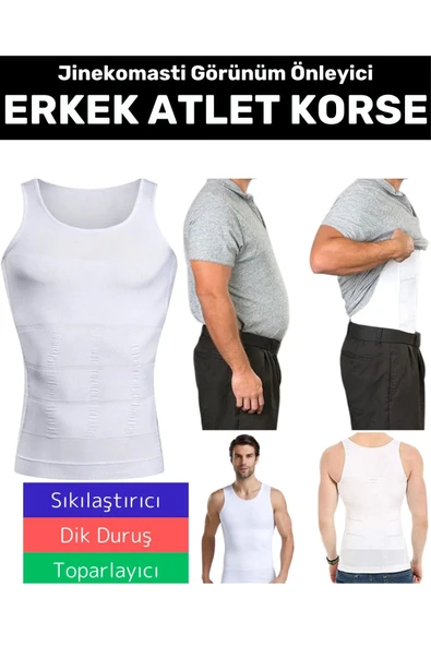 Özel Üretim Jinekomasti Dik Duruş Toparlayıcı Göbek Sıkılaştırıcı Elastik Erkek Atlet Korse ürün görseli 1