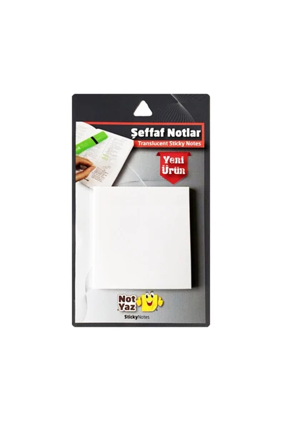 Not Yaz Şeffaf Post-it Ebat 75x75 Mm 50 Yaprak ürün görseli 1