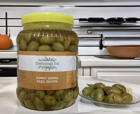 El Kırması Domat Sofralık Yeşil Zeytin İri Kalibre Pet Şişe 2200 Gram ürün görseli 1