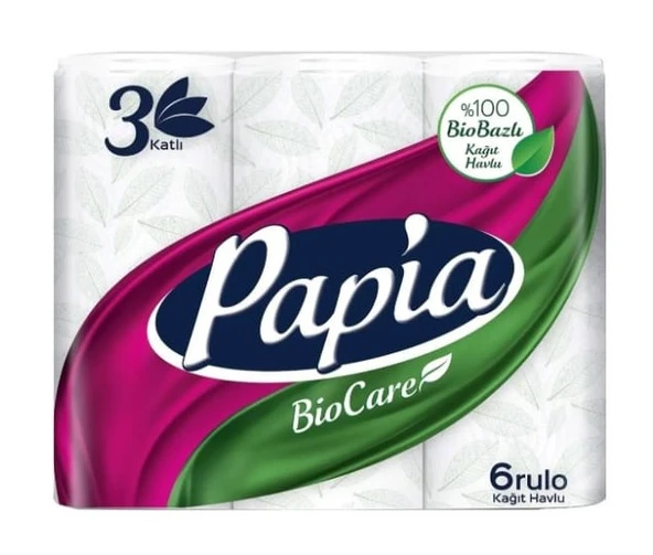 Papia Biocare Kağıt Havlu 6'lı ürün görseli 1