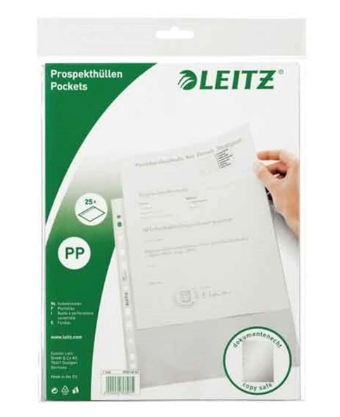 Leitz Poşet Dosya A4 11 Delikli Buzlu 100Lü - 2 paket ürün görseli 1