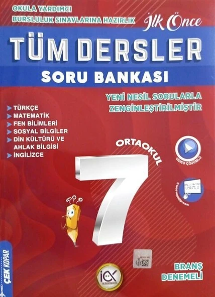 7. Sınıf Tüm Dersler Soru Bankası İlk Önce Yayıncılık ürün görseli 1
