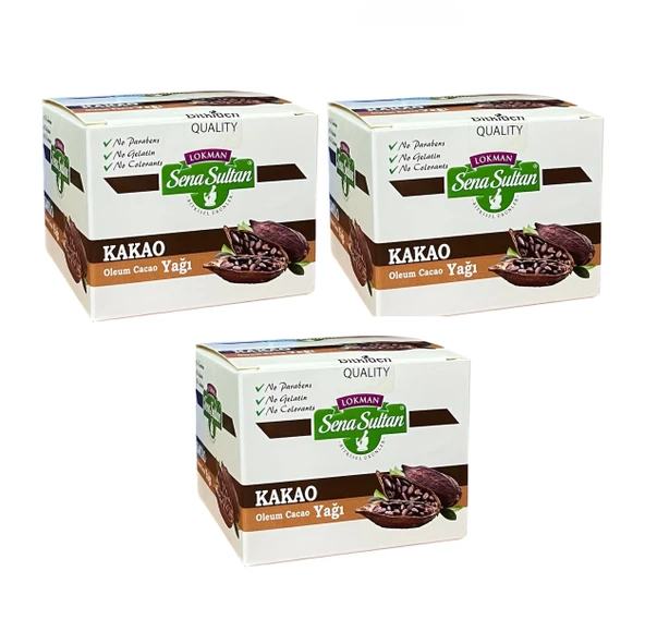 3 Adet  Kakao Yağı Kremi 100 ml, Lokman Sena Sultan ürün görseli 1