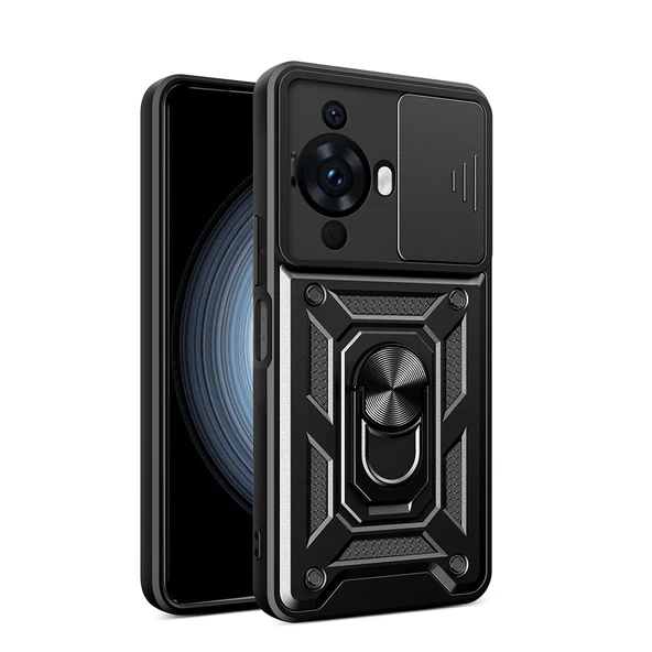 Gpack Huawei Nova 12S uyumlu Kılıf Pars Sürgülü Vega Yüzüklü Sert Silikon ürün görseli 1